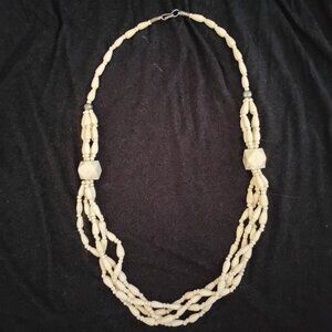 33" Bone Beaded Necklace